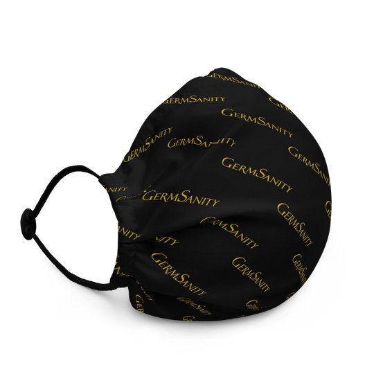 Reusable Face Mask - Black with Gold print - GermSanity