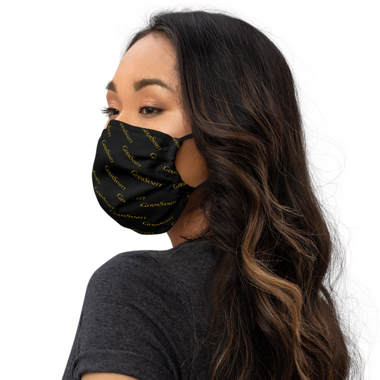 Reusable Face Mask - Black with Gold print - GermSanity