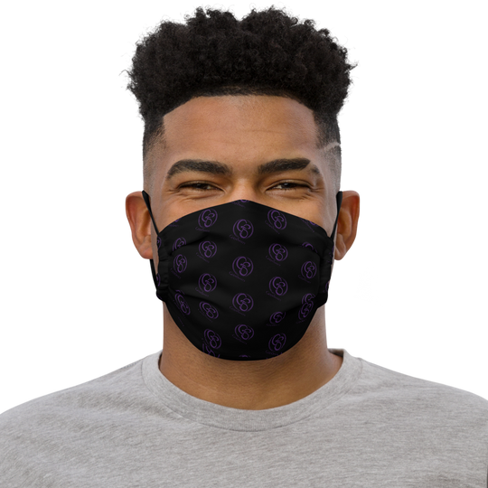 Reusable Face Mask - Black and Purple - GermSanity