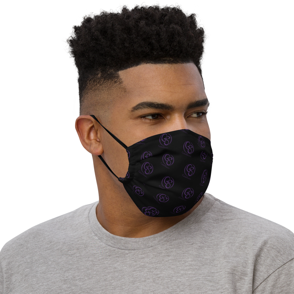 Reusable Face Mask - Black and Purple - GermSanity